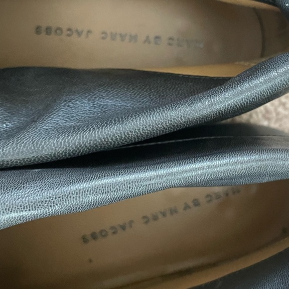 MARC Jacobs Boxcar Boot Genuine Leather Blue Gray Women’s Size 39 1/2. - Picture 13 of 16